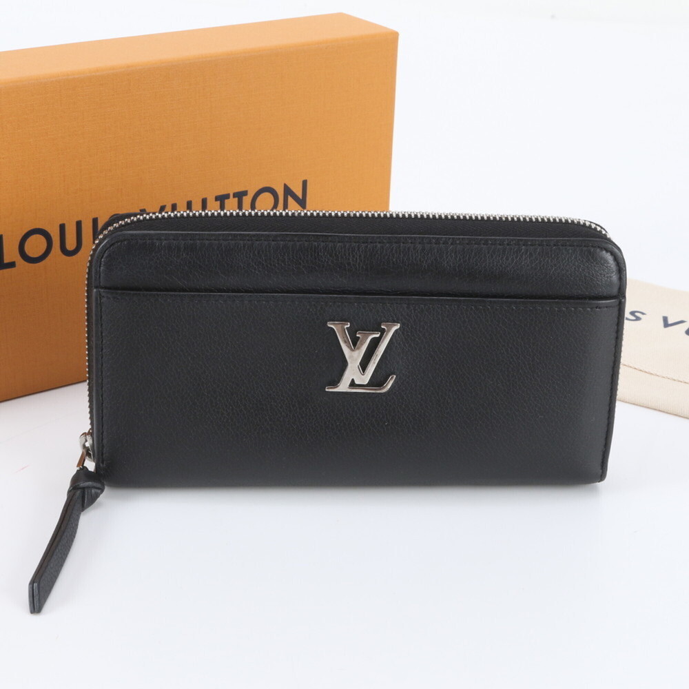 Louis Vuitton Zippy Lockme M62622 Leather Long Wallet, Round Zipper, Women's